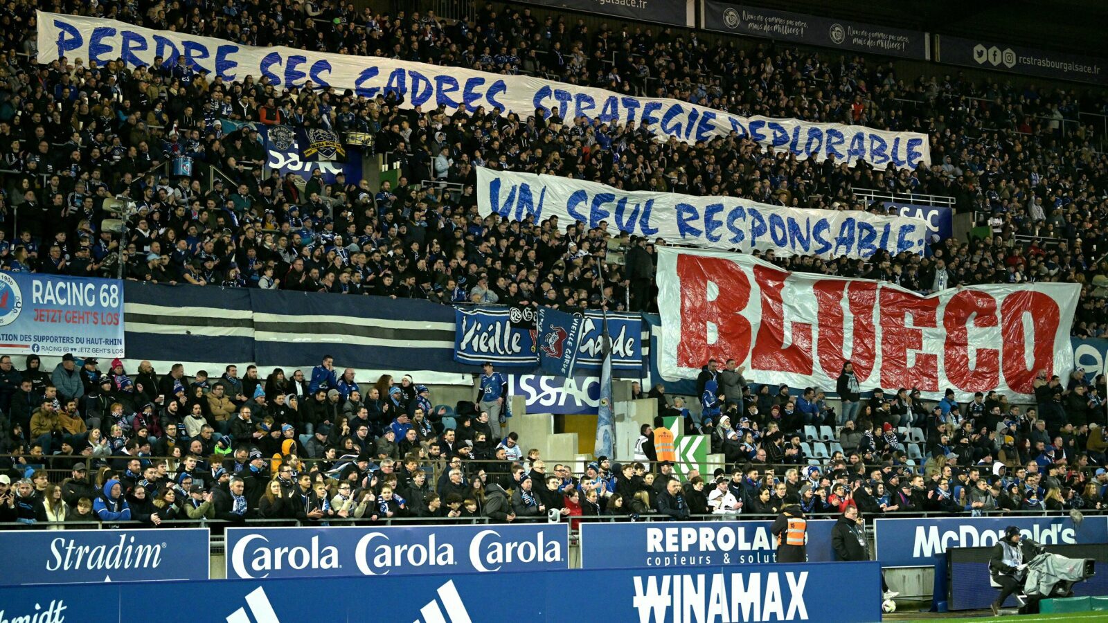 Les supporters de Strasbourg contre Blueco et la multipropriété
